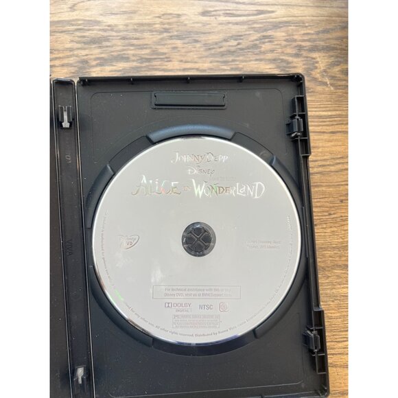 Alice In Wonderland 2010 DVD Fantasy Tim Burton Johnny Depp Hathaway Pre-Owned - Picture 3 of 5
